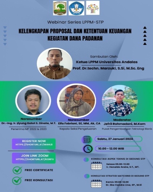 Webinar Series: “Kelengkapan Proposal dan Ketentuan Keuangan Kegiatan Dana Padanan”