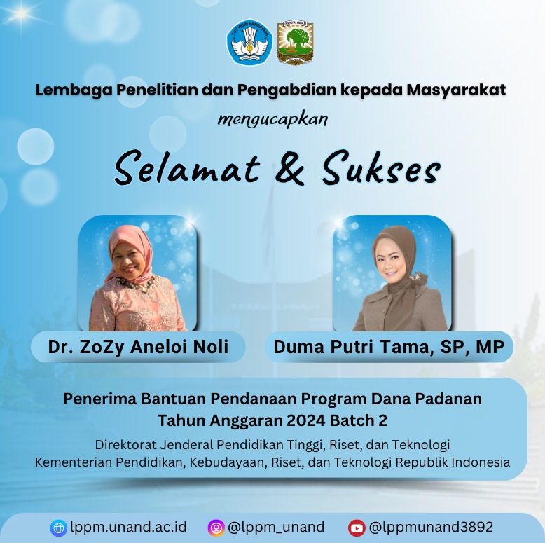 Dua Dosen Universitas Andalas Lolos Pendanaan Program Dana Padanan 2024 Batch 2