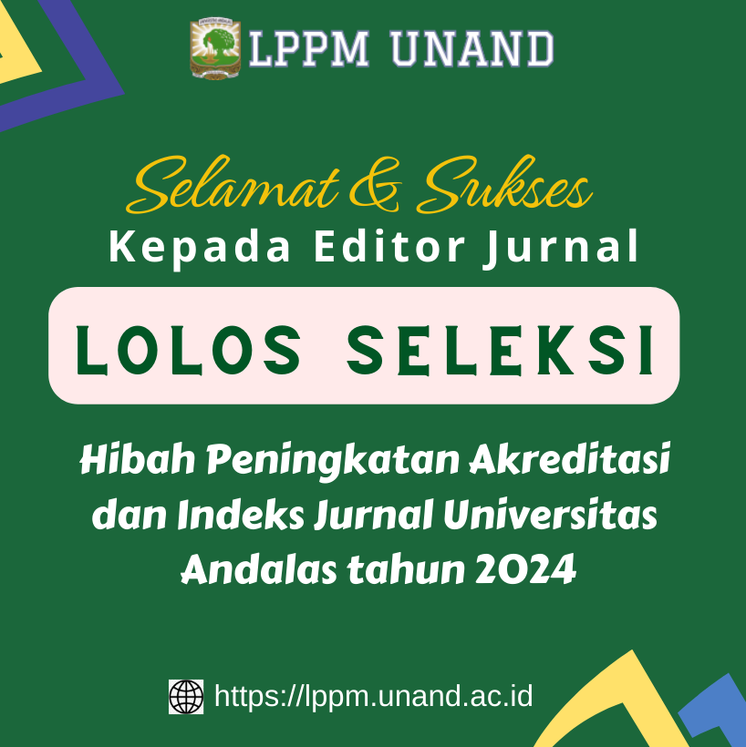 Hasil Seleksi Hibah Peningkatan Akreditasi dan Indeks Jurnal Universitas Andalas tahun 2024