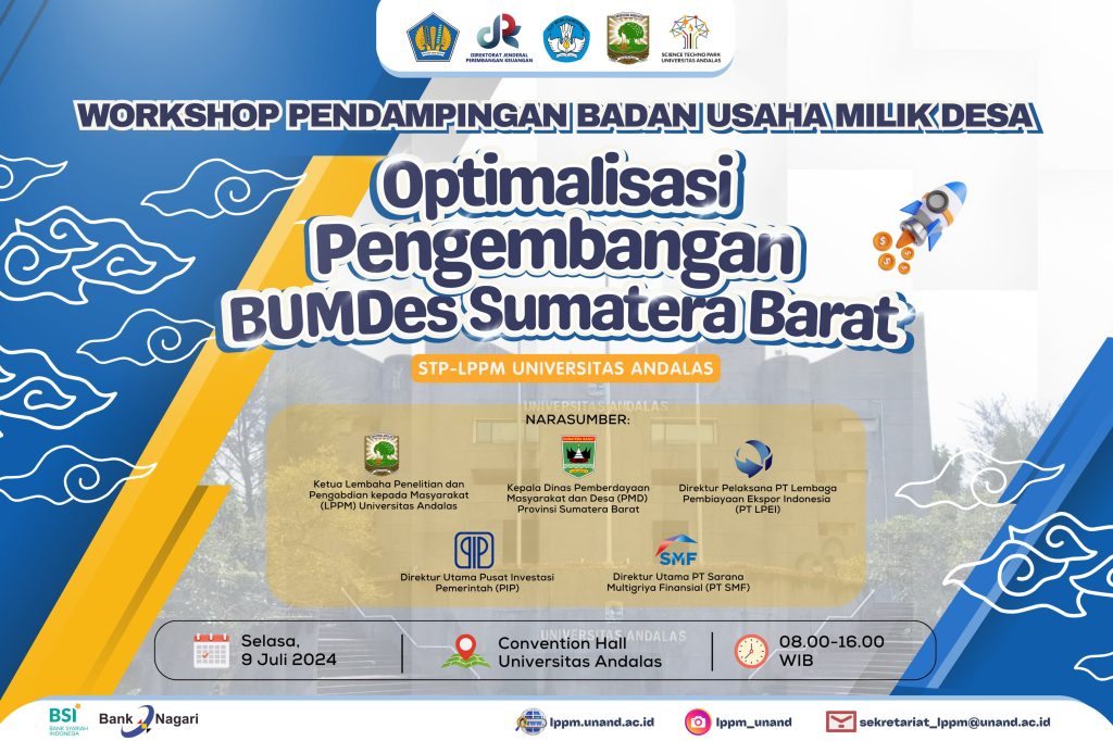 Workshop Pendampingan Badan Usaha Milik Desa “Optimalisasi Pengembangan BUMDes Sumatera Barat”