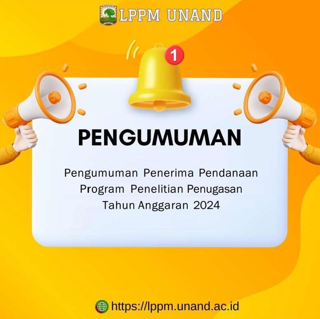 Pengumuman Penerima Pendanaan Program Penelitian Penugasan Tahun Anggaran 2024