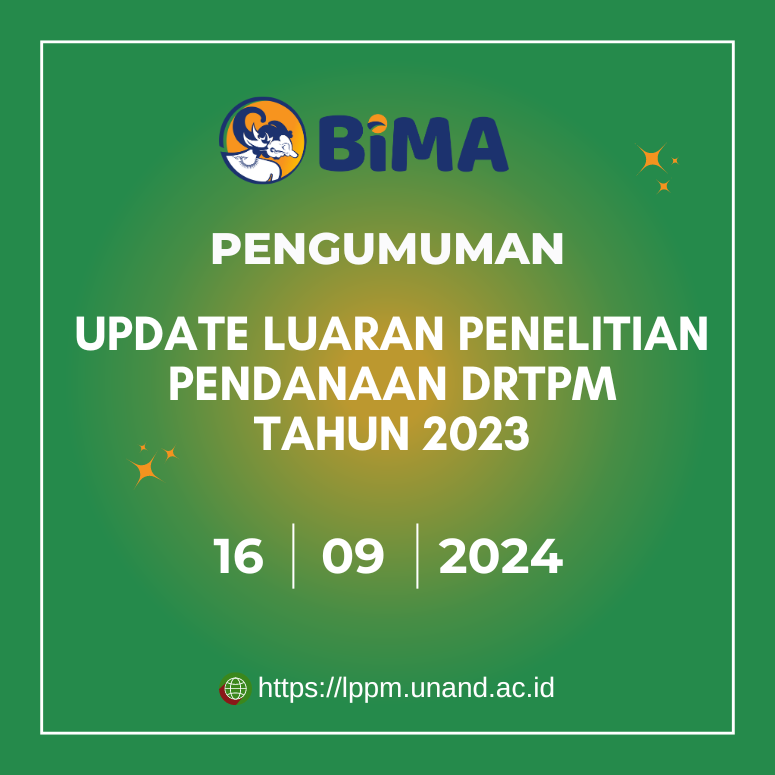 Update Luaran Penelitian Pendanaan DRTPM Tahun 2023