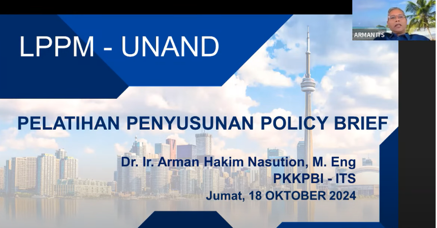 Universitas Andalas Gelar Pelatihan Penyusunan Policy Brief untuk Dukung Pembuatan Kebijakan Berbasis Ilmiah