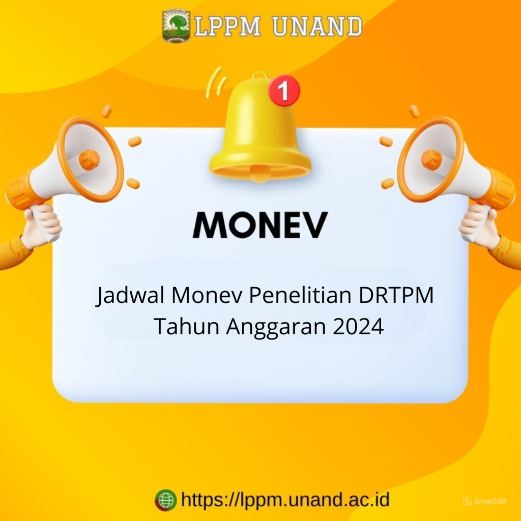 Jadwal Monev Penelitian DRTPM Tahun 2024