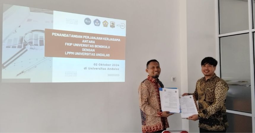 LPPM UNAND dan Fakultas Keguruan dan Ilmu Pendidikan Universitas Bengkulu Tandatangani PKS dalam Pengelolaan Jurnal