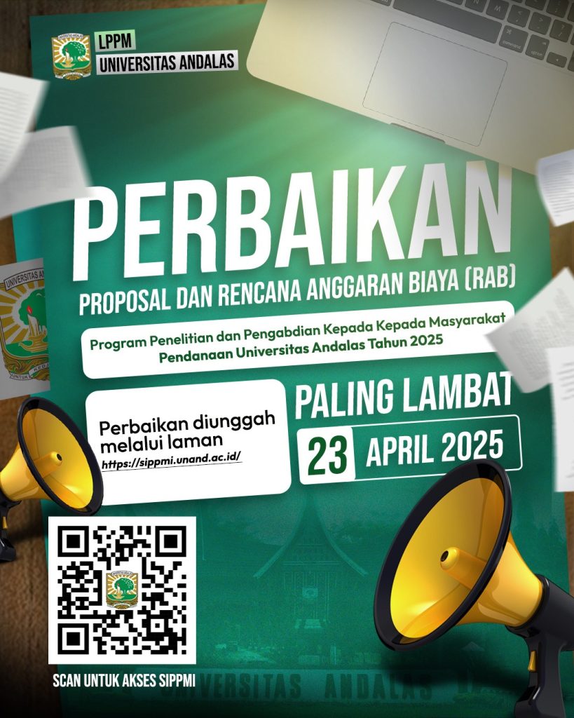 Perbaikan Proposal dan Rencana Anggaran Biaya (RAB) Program Penelitian dan Pengabdian kepada Masyarakat Tahun Anggaran 2025