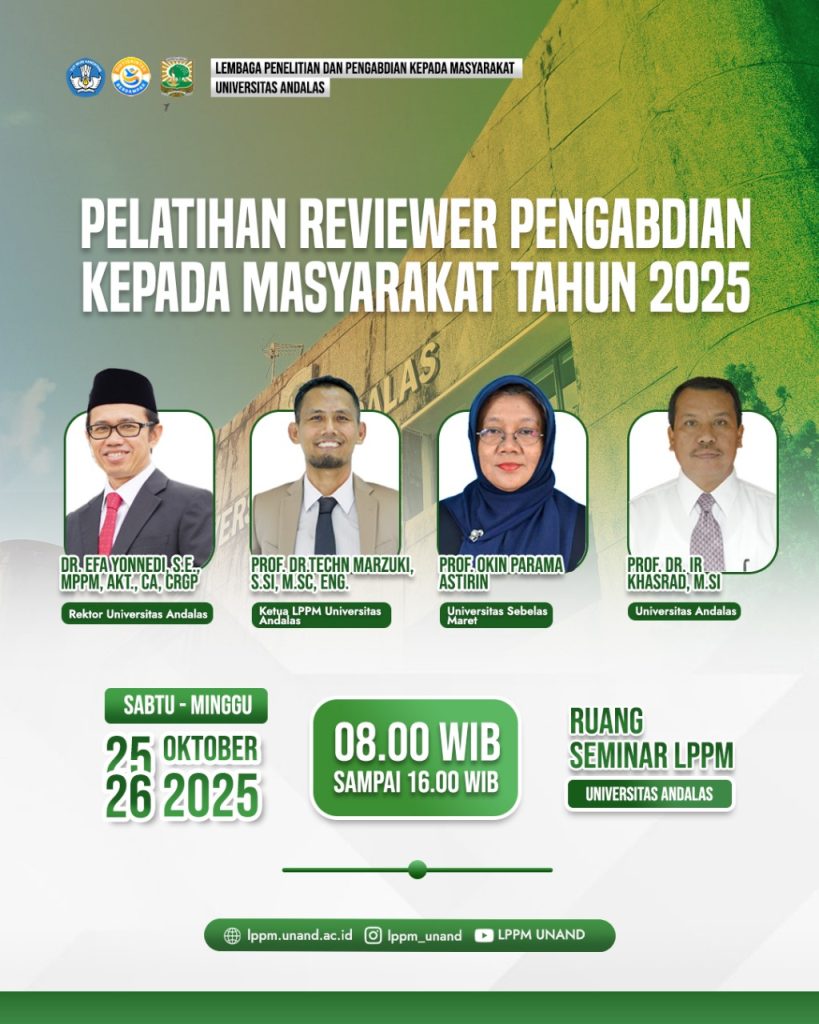 Pelatihan Reviewer Pengabdian kepada Masyarakat Tahun 2025